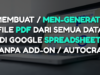 Membuat / men-generate file pdf dari semua data di google spreadsheet tanpa add-on / autocrat